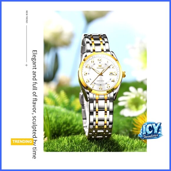 Stainless Steel Quartz Dress Watch Waterproof Luminous Date main image 7